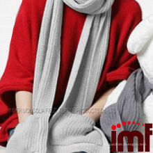 Écharpe longue en cachemire grise à tricoter à la mode décontractée